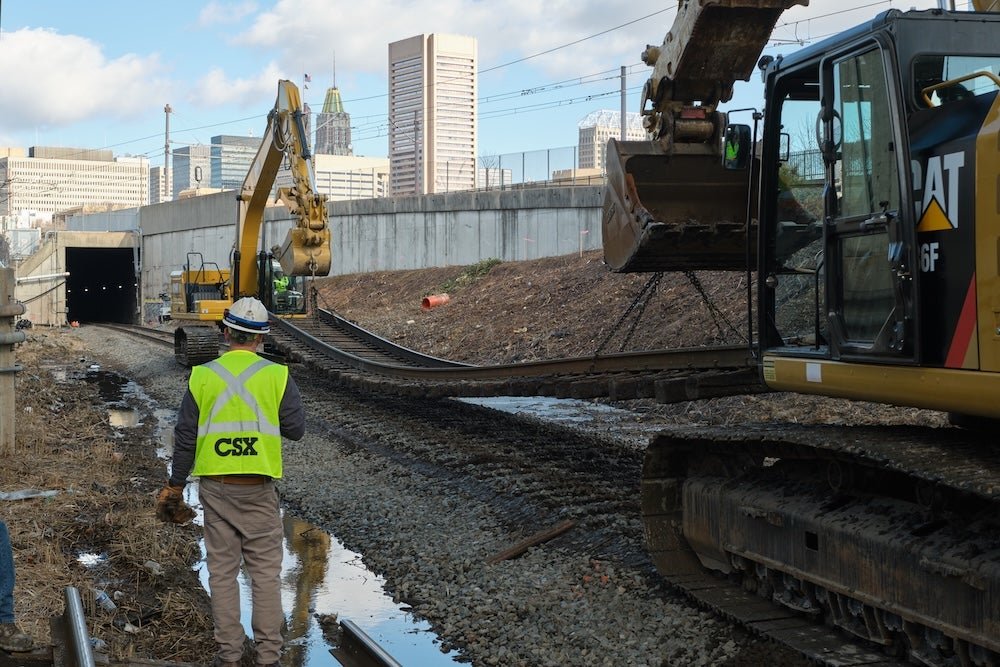 CSX detours 16-plus trains per day as Baltimore tunnel work begins