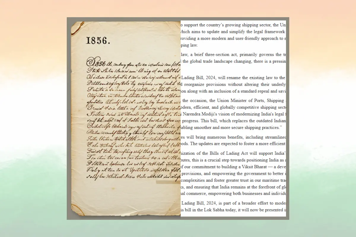 India to replace 169-year-old Bills of Lading Act of 1856 as part of modernisation process