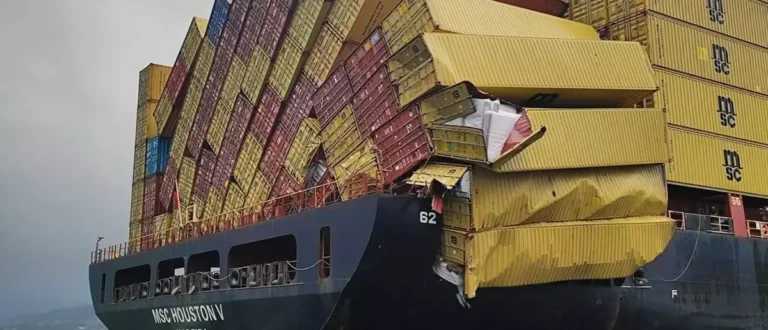 Latest casualty of weather - MSC Houston V containers lost at sea and stow collapse