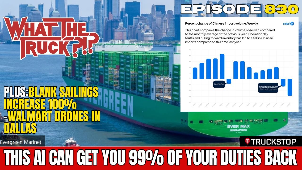 AI for duty drawback: Get back 99% of what you pay in tariffs; Walmart’s drones | WHAT THE TRUCK?!?