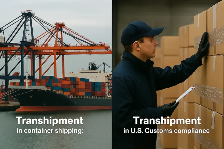 Difference between Transhipment and Transhipment – what you need to know