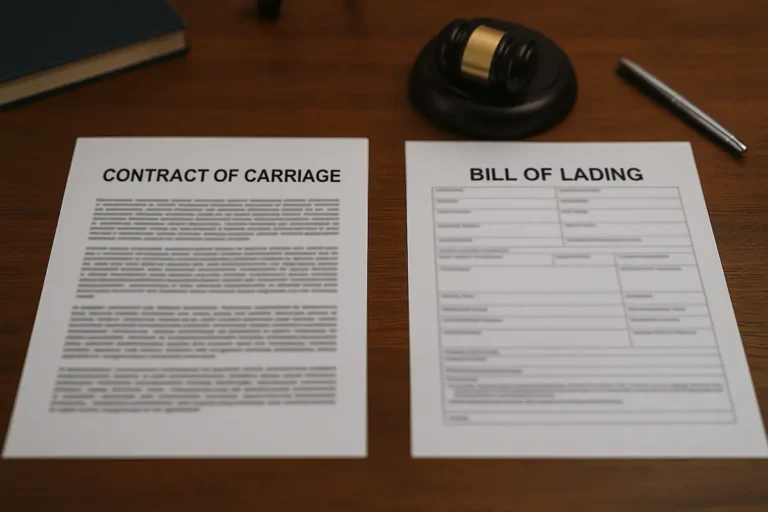 Is a Bill of Lading always evidence of a contract of carriage