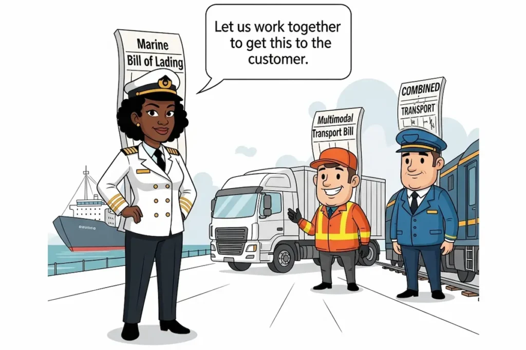 Marine Bill of Lading and how it differs from other bills of lading – (B/L Question 4 of 4)