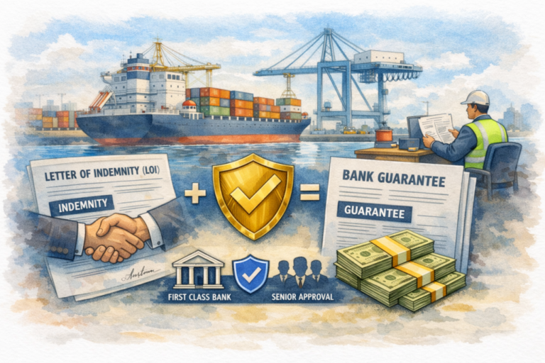 bank guarantee and letter of indemnity for cargo release without bill of lading