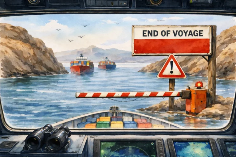 End of Voyage is not a legal doctrine in Maritime Law, so what is the legal basis..??